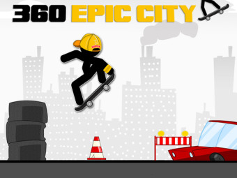 Play Stickman Skate 360 Epic City now!