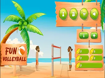 PLay 2 Player Game: Fun Volleyball now!