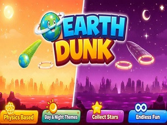 Play Earth Dunk Physics Arcade Game now!