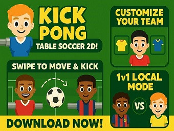 Play Kick Pong Table Soccer now!