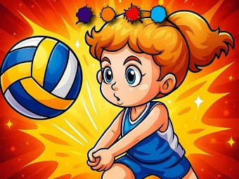 Play Volleyball Fun Coloring now!