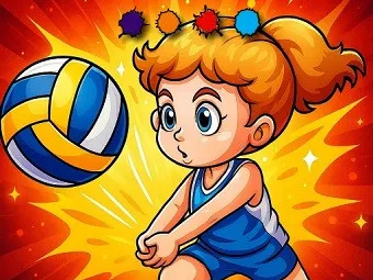 PLay Volleyball Fun Coloring now!